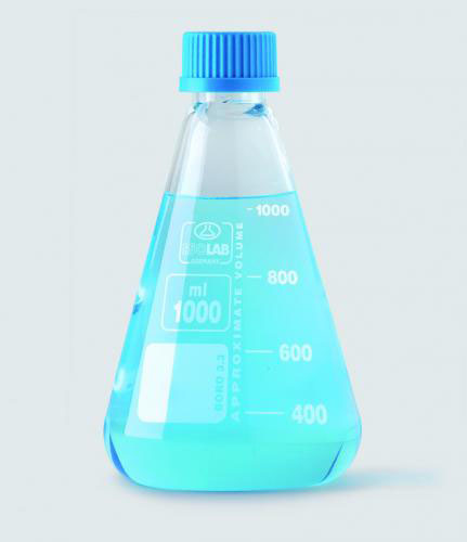 [9141101] Erlenmeyer flask 250 ml, white graduated