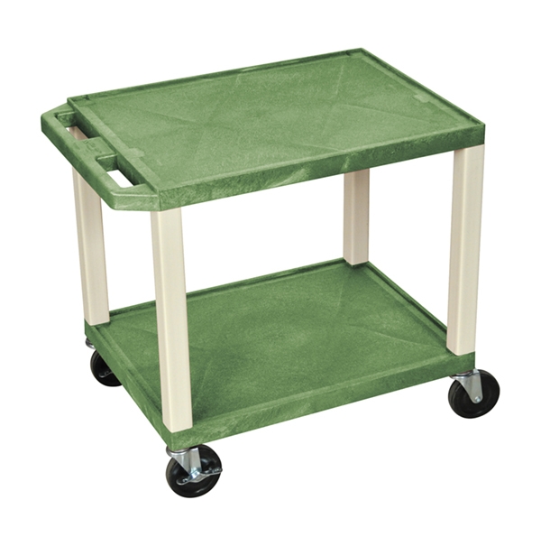 Laboratory trolleys WT 26 green,2 trays,46x61x66cm