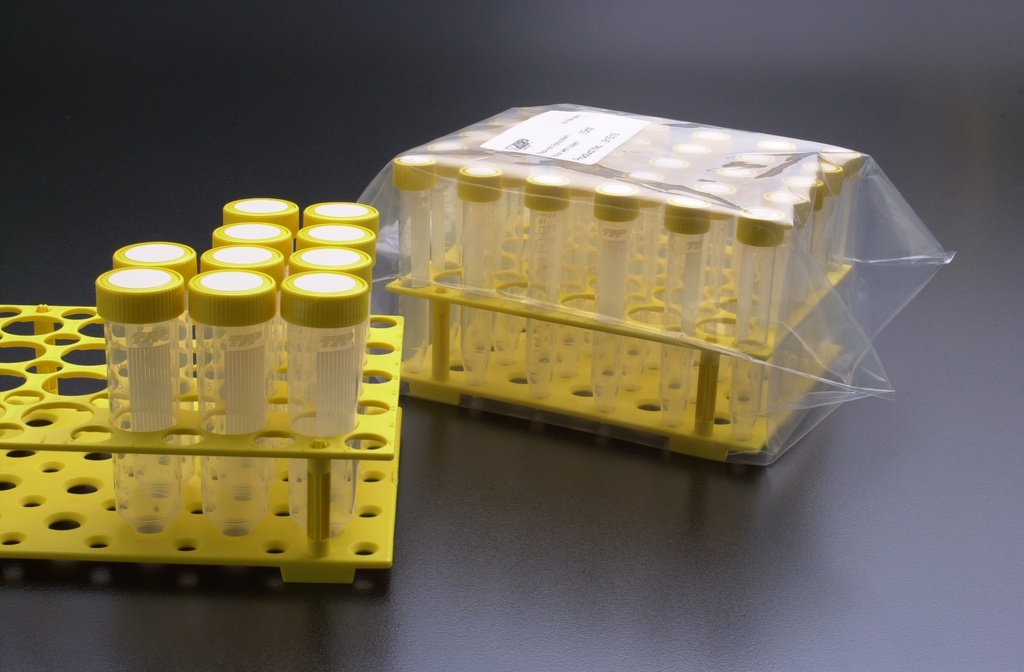 [91550] Centrifuge tubes in rack, TPP, 50 ml, conical, PP, 20 pcs + 1 rack