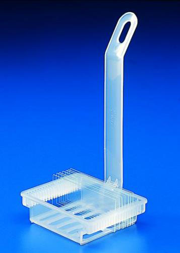Staining Rack, PP, with handle, for 20 slides