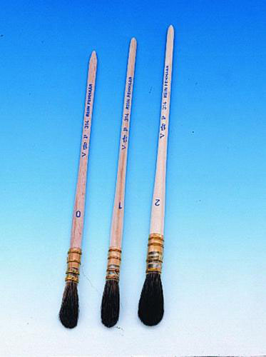 Hair brushes, oval, Size 0 , D ia. 6 mm