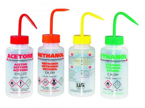 LLG-Safety vented wash bottle, 500 ml, Acetone