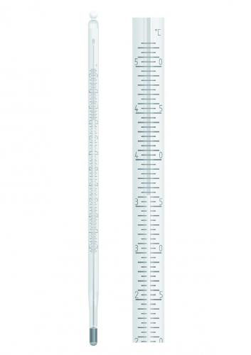 [9235496] Thermometer with red filling, -10/0 - 100°C:0,5°C