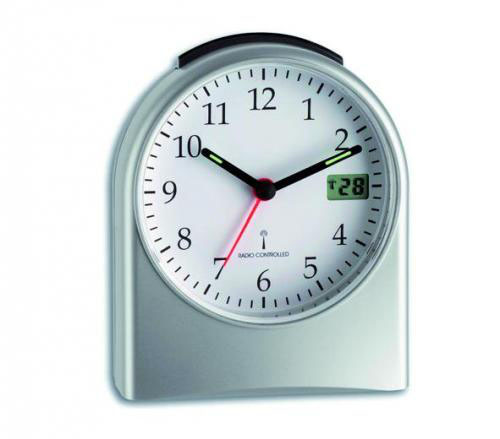 radio controlled alarm clock analog display