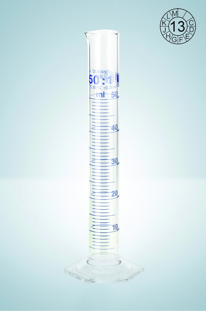 [9274183] Measuring cylinders, Duran®, c lass A, blue gradua