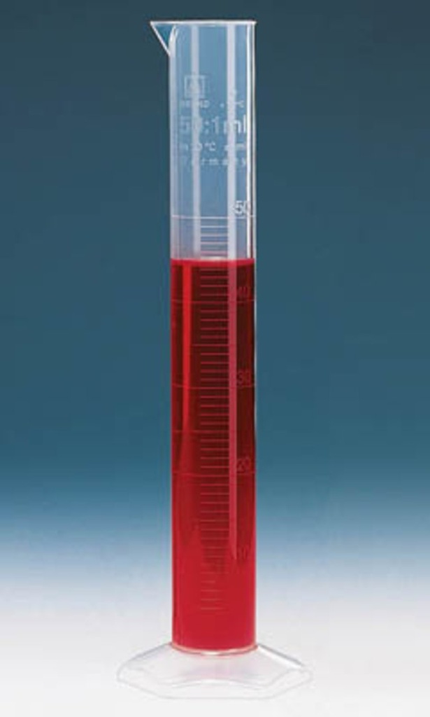 Measuring cylinders, with spou t, With moulded gra