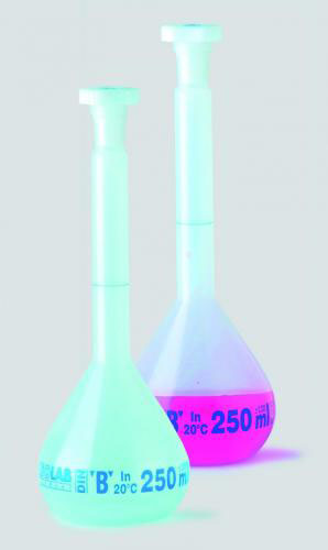 Volumetric flask 1000 ml, clear, PP, cl.B, NS 24/2