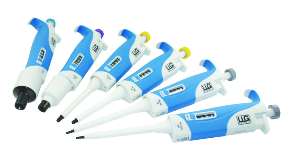 Pipette, LLG, variable volume, 1 channel, grey, 2-20 µl