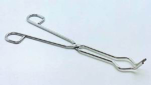 Crucible tong, bow, 18/8 steel, 220 mm