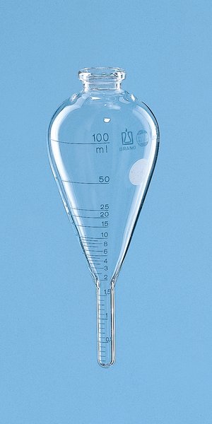 Centrifuge tube, Oil test, pear-shaped, 100 ml