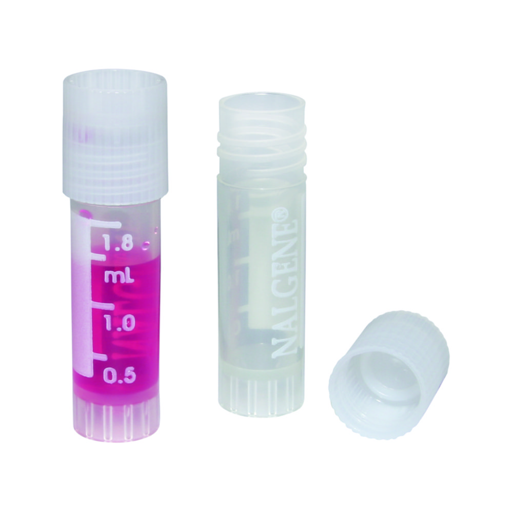 Cryotube, Nalgene 5005, PP, sterile, ext. thread, with foot, 15 ml, 75 pcs