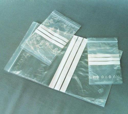 [9404179] Sample bags, PE, self-sealing, with white writing