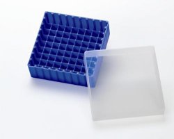 Storage box, PP, blue for 1.5ml (1.8ml, 2ml) vials