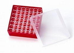 Storage box, PP, red for 4ml vials or 4ml shell