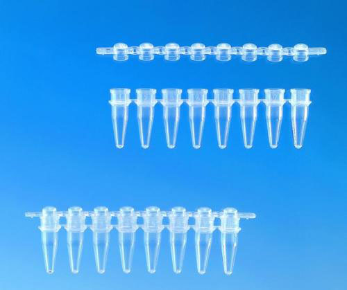 PCR tube strips with/without cap strips, 8/12-tu