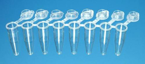 PCR tubes 0.15 ml, PP 8-strips , with lid, low pro