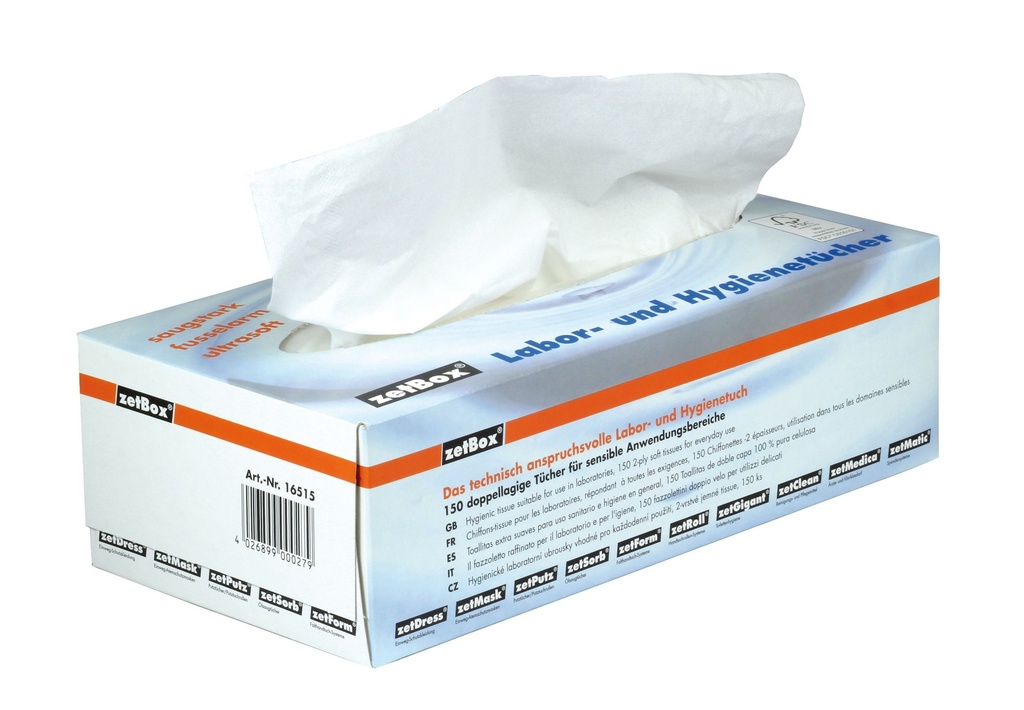 LLG-Laboratory tissues 21x22cm, 2-stacks, box