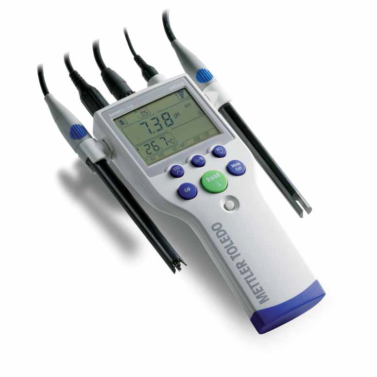 pH/Conductivity meter, Mettler-Toledo SevenGo Duo SG23-FK2-Kit, with electrodes and accessories