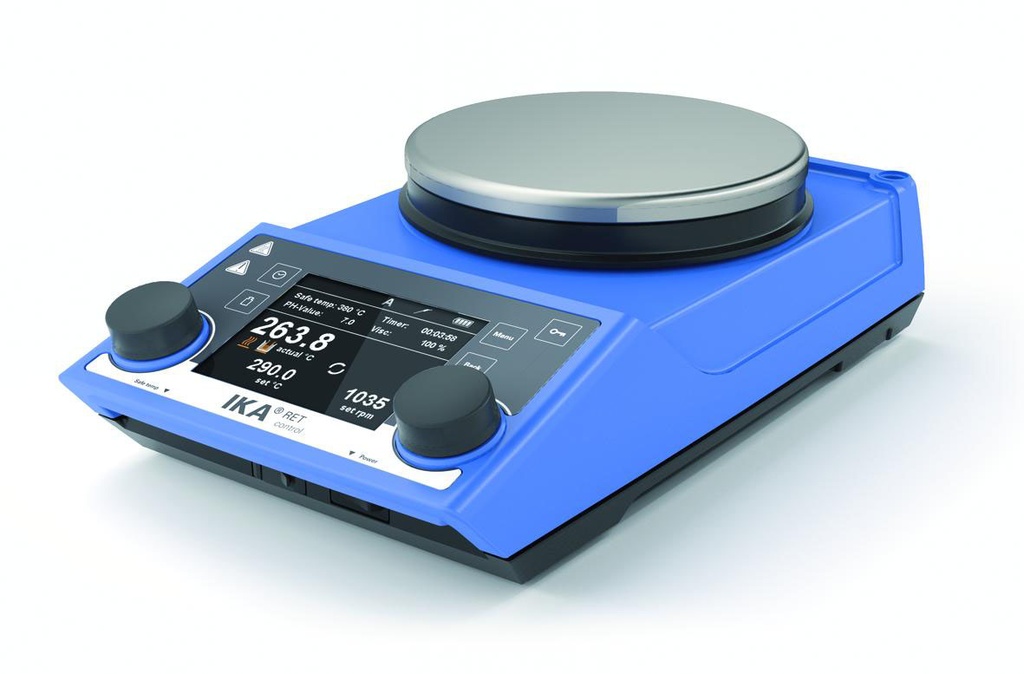 Safety magnetic stirrer RET control with heating a