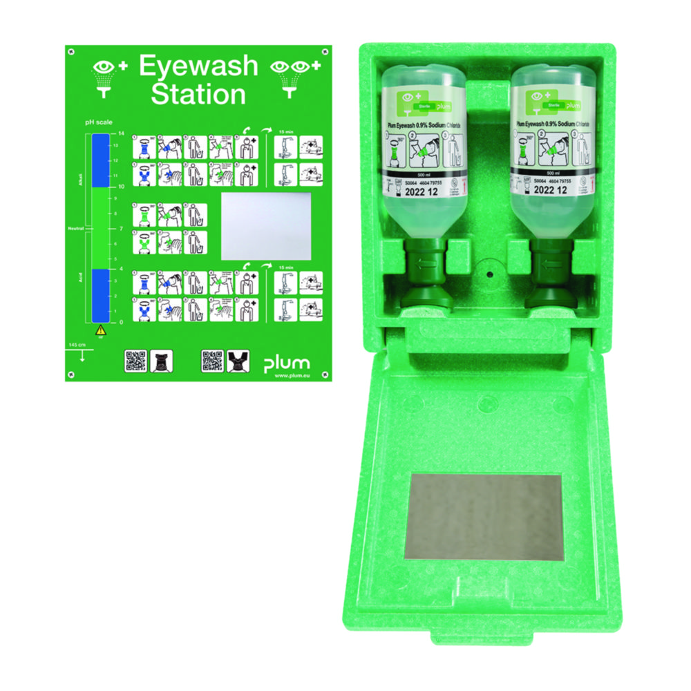 Eye wach station, B-Safety, 2 bottles, 500 ml, 265x227x110 mm