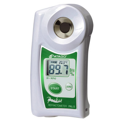 Digital pocket refractometer, Atago, PAL-3, 0-93% Brix 0,1%