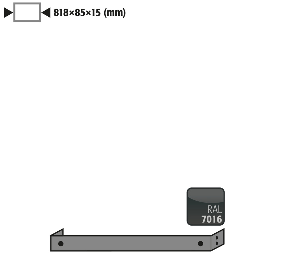 Base cover, for Asecos Q90-series width 90 cm