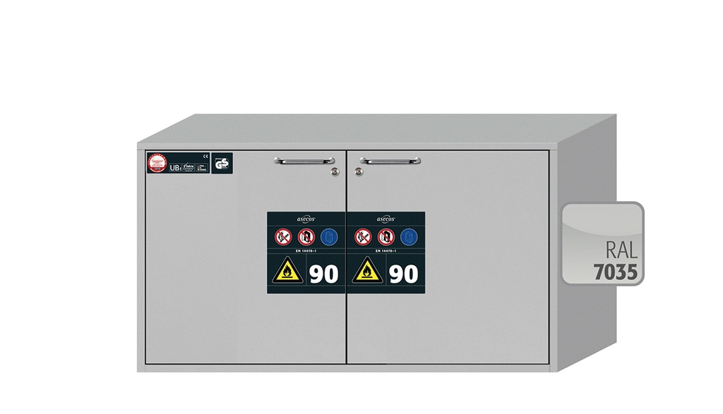 Safety Storage Cabinet, Asecos UB-S-90, width 110 cm, 2 drawers