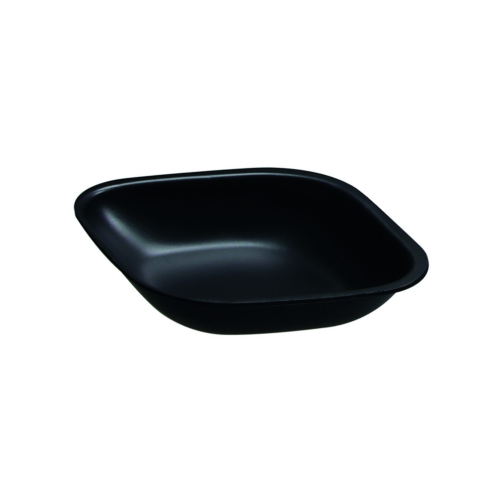 Weighing boats, LLG, diamond, 85x65x14 mm, black, antistatic, 30 ml