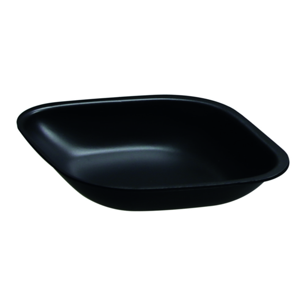 Weighing boats, LLG, diamond, 125x100x19 mm, black, antistatic, 100 ml