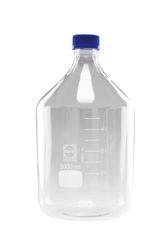 Lab bottle w screw cap GL45, 5000 ml