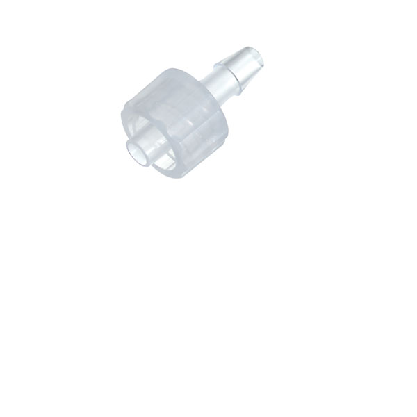 Male luer w/lock ring x 1/4" hose barb, nylon, 25/